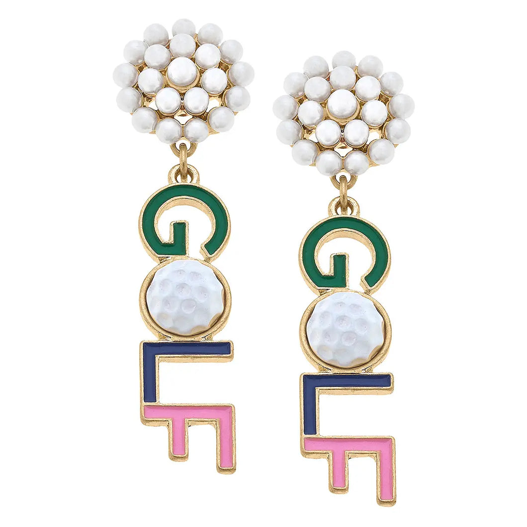 Golf Enamel Earrings