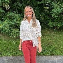 Load image into Gallery viewer, Floral Print Oversized Button Down Shirt
