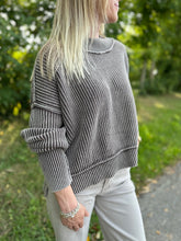 Load image into Gallery viewer, Washed Oversized Cropped Sweater

