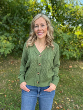 Load image into Gallery viewer, Chunky Cable Knit Button Down Cardigan
