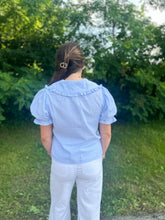 Load image into Gallery viewer, Striped Ruffle Tie Top
