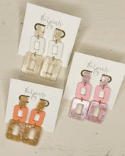 Load image into Gallery viewer, Geometric 3 Square Drop Earrings
