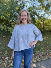 Load image into Gallery viewer, Cropped Side Slit Solid Sweater
