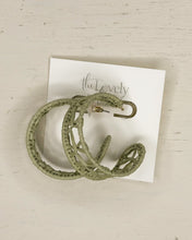 Load image into Gallery viewer, Raffia Wrapped Hoop Earrings
