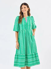 Load image into Gallery viewer, Riley Heritage Stitch Green Dress
