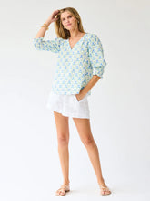 Load image into Gallery viewer, Sweetbriar Lattice Blue Ashlyn Top
