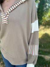 Load image into Gallery viewer, French Terry Knit Color Block Top
