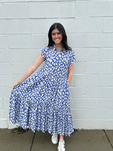 Load image into Gallery viewer, Amelia Print Tiered Button Down Maxi Dress
