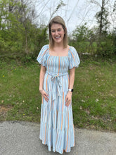Load image into Gallery viewer, Striped Tiered Maxi Dress
