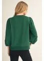 Load image into Gallery viewer, 3/4 Puff Sleeve Crochet Lace Trim Top
