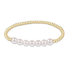 Load image into Gallery viewer, Classic Gold Bliss Bead Bracelet - Pearl
