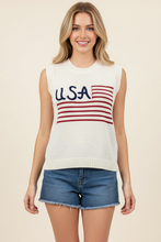 Load image into Gallery viewer, American Flag Sweater Top
