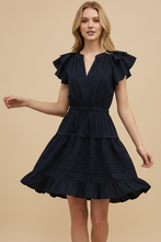Load image into Gallery viewer, Flutter Sleeve Tiered Mini Dress
