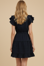 Load image into Gallery viewer, Flutter Sleeve Tiered Mini Dress
