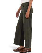 Load image into Gallery viewer, KUT Meg High Rise Wide Leg Raw Hem - Sherwood Forest
