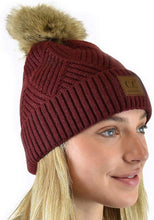 Load image into Gallery viewer, CC Diagonal Heather Beanie Pom Hat
