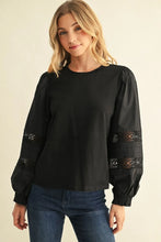 Load image into Gallery viewer, Long Sleeve Lace Detail Top
