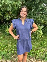Load image into Gallery viewer, Ruffled Short Sleeve Solid Dress
