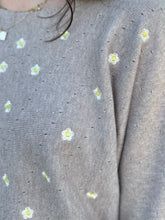 Load image into Gallery viewer, Daisy Embroidered Sweater
