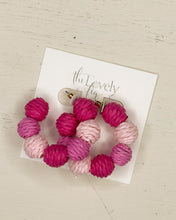 Load image into Gallery viewer, Clara Pom Pom Hoop Earrings
