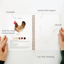 Load image into Gallery viewer, Animals Watercolor Workbook
