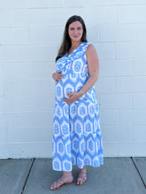 Load image into Gallery viewer, Tanya Blue Tiered Maxi Dress
