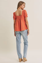 Load image into Gallery viewer, Cotton Puff Sleeve Pleated Blouse
