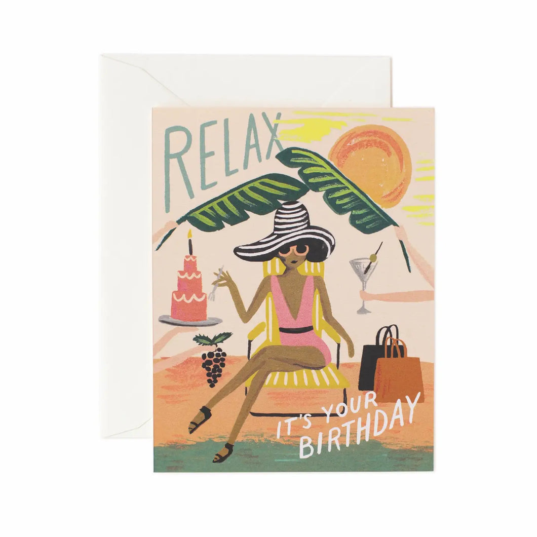 Relax Birthday Card