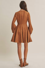 Load image into Gallery viewer, Rustic Suede Fit &amp; Flare Mini Dress
