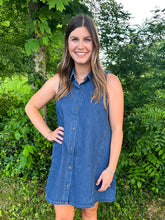 Load image into Gallery viewer, New Light Denim Mini Dress - Deep Water
