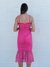 Load image into Gallery viewer, Frannie Fuchsia Ruffle Mermaid Dress
