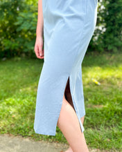 Load image into Gallery viewer, Slate Blue Cropped Tee and Skirt Set
