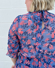 Load image into Gallery viewer, Maria Blue Floral Print Dress
