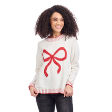 Load image into Gallery viewer, White Wilder Bow Sweater
