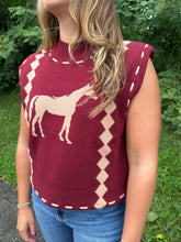 Load image into Gallery viewer, Sleeveless Horse Knit Vest
