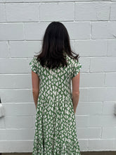 Load image into Gallery viewer, Amelia Print Tiered Button Down Maxi Dress
