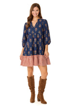 Load image into Gallery viewer, Navy Harvest Tunic Dress
