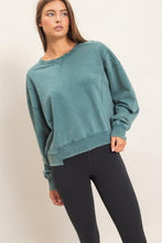 Load image into Gallery viewer, Acid Wash Crew Neck Sweatshirt
