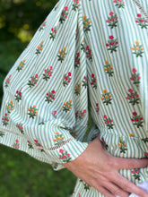 Load image into Gallery viewer, Green Cottage Stripes Monroe Top
