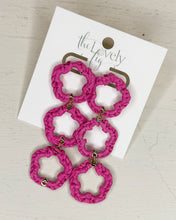 Load image into Gallery viewer, Three Drop Raffia Earrings
