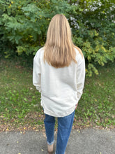 Load image into Gallery viewer, Melange Sojourn Quarter Zip Rounded Bottom Fleece
