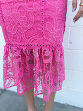 Load image into Gallery viewer, Frannie Fuchsia Ruffle Mermaid Dress
