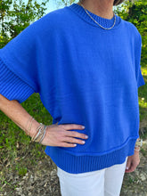 Load image into Gallery viewer, Drop Half Sleeve Crew Neck Sweater Top
