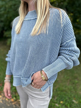 Load image into Gallery viewer, Washed Oversized Cropped Sweater
