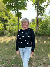 Load image into Gallery viewer, Raised Hearts Pullover Sweater
