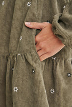 Load image into Gallery viewer, Meadow Market Daisy Embroidered Corduroy Mini Dress
