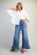 Load image into Gallery viewer, Mineral Washed Ruffle Hem Jeans
