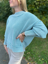 Load image into Gallery viewer, Washed Oversized Cropped Sweater
