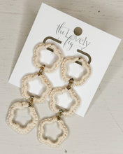 Load image into Gallery viewer, Three Drop Raffia Earrings
