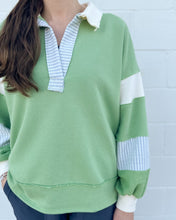 Load image into Gallery viewer, French Terry Knit Color Block Top
